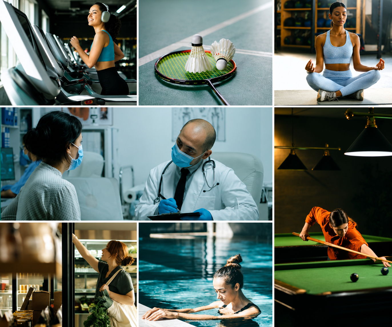 Wellness, sports, healthcare, retail and leisure amenities